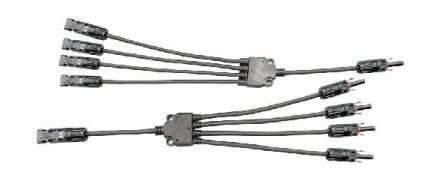4 sampai 1 Solar Y Branch Connector Tined Copper PV004-4T1 Standar IEC 62852:2014/CE