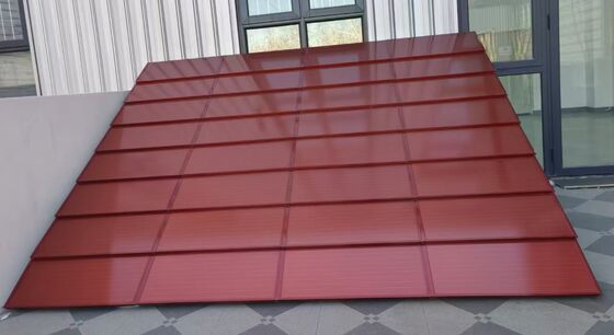 Ubin Atap Surya Monokristalin Hitam Ukuran Panjang - Panel Daya Tinggi 105W dengan Efisiensi 188W/m²